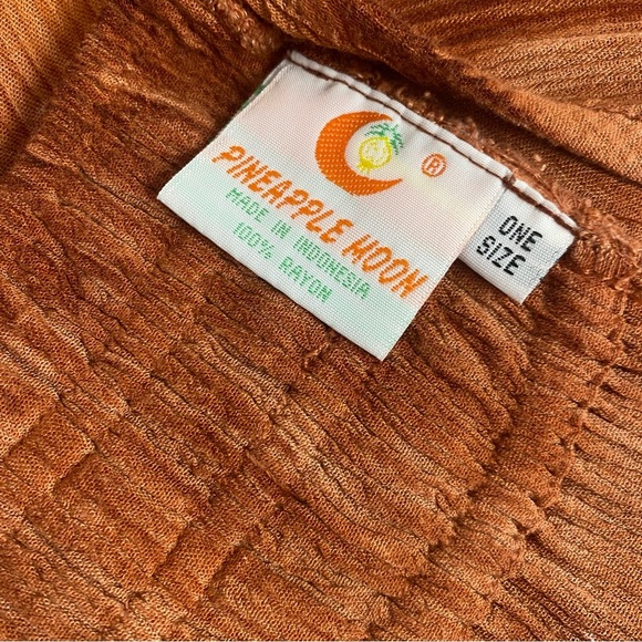 Pineapple Moon Tropical Crinkle Beach Dress OS - Picture 5 of 6